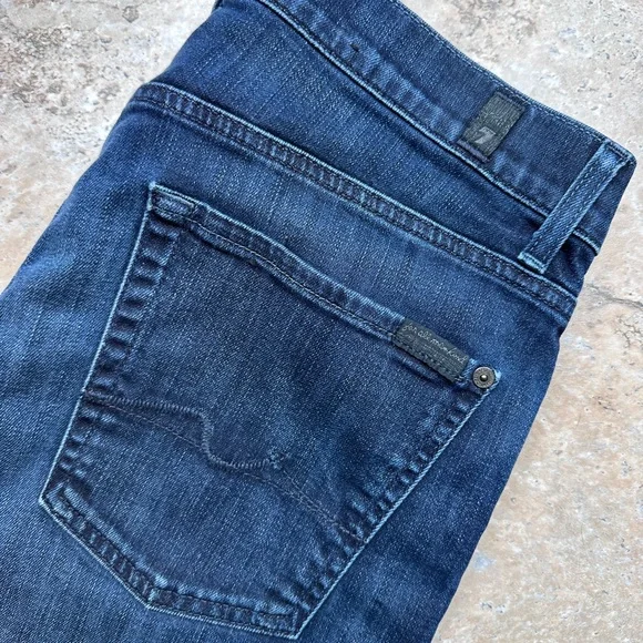 7 For All Mankind Men’s W32 Dark Blue Straight Jeans NWOT